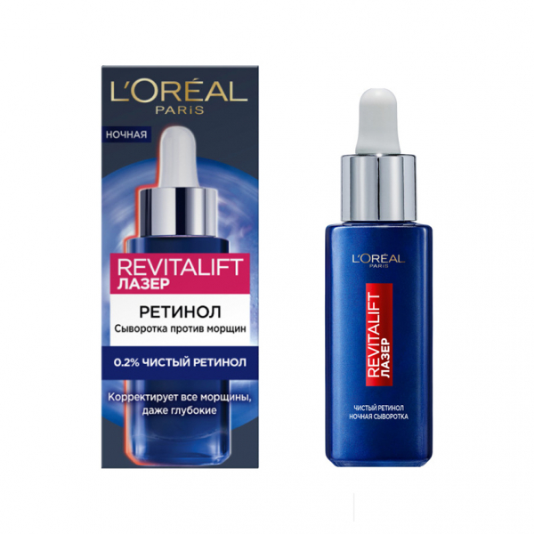 Сыворотка для лица `LOREAL` REVITALIFT ночная с ретинолом (от глубоких морщин) 30 мл