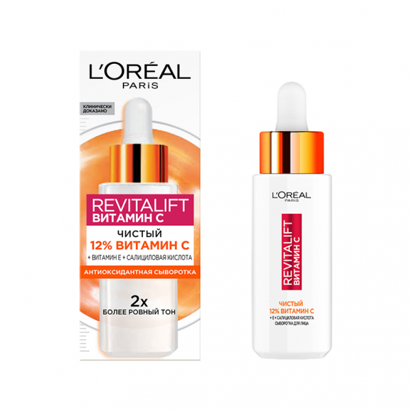 Сыворотка для лица `LOREAL` `REVITALIFT` ВИТАМИН С 12% (антиоксидантная) 30 мл
